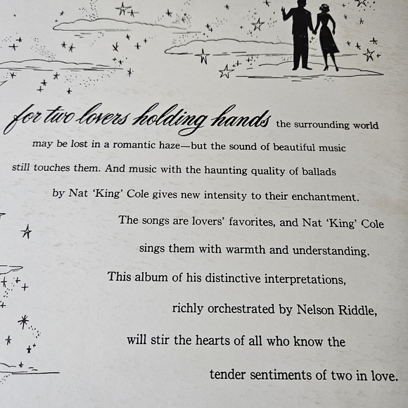 Nat King Cole Sings For Two in Love Vinyl 🎶 - Picture 4 of 16